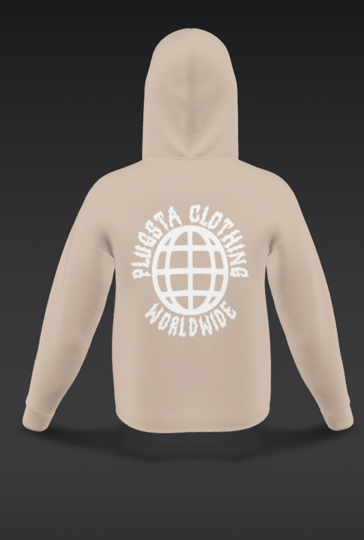 Tan worldwide hoodie