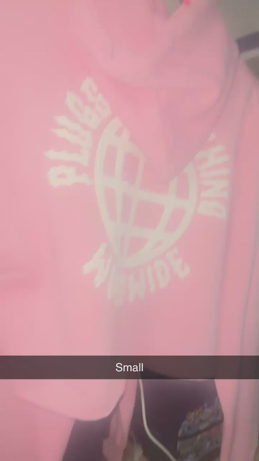 Pink cropped hoodie